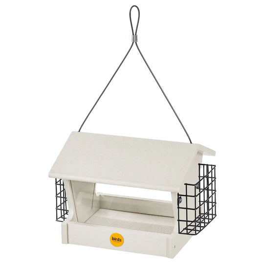 Birds Choice Medium Hopper Feeder w/Suets in Sea Salt Recycled Plastic