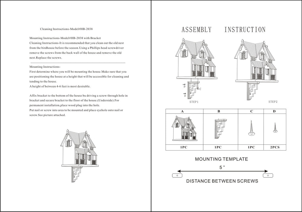 Home Bazaar Gingerbread Cottage With Bracket
