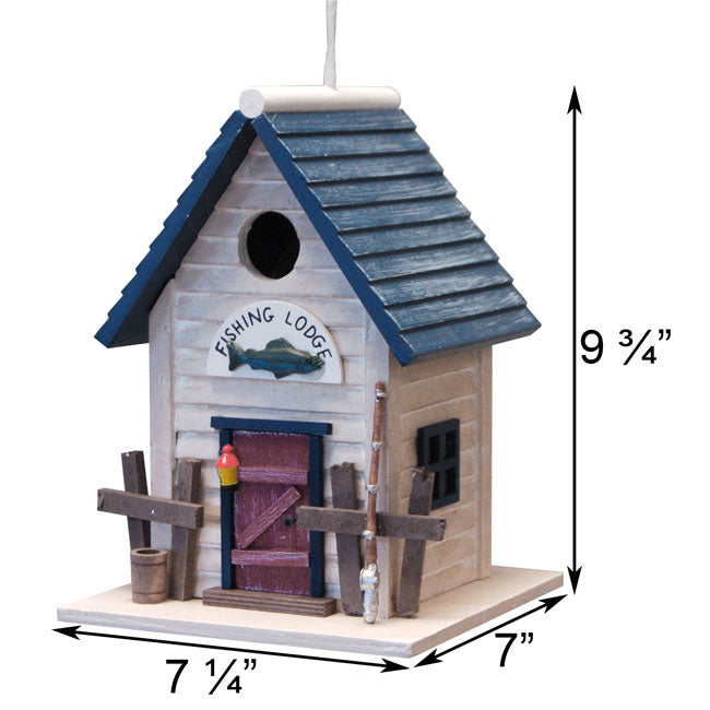 Home Bazaar Fishing Lodge Birdhouse