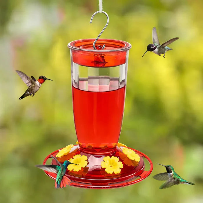 Kingsyard 16oz Plastic Hummingbird Feeder with Bee & Ant Proof Capability