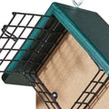 Birds Choice Suet Feeder with Tail Prop and Suet Cages in Taupe and Green Recycled Plastic