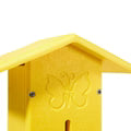 Birds Choice Pole-Mounted Butterfly House Yellow Recycled Plastic