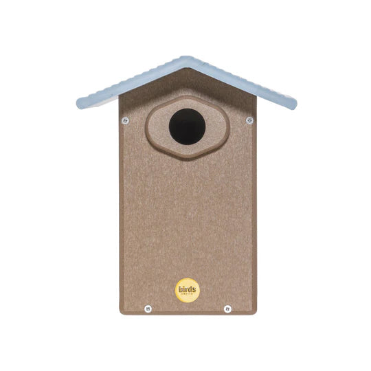 Birds Choice Ultimate Bluebird House in Taupe and Blue Recycled Plastic