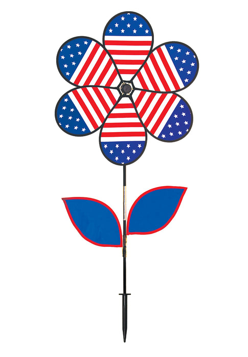 Patriotic Flower w/Leaves 19