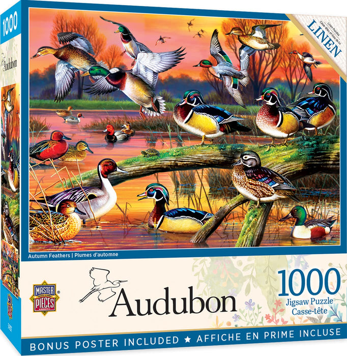 MasterPieces Puzzles Audubon - Autumn Feathers 1000 Piece Puzzle