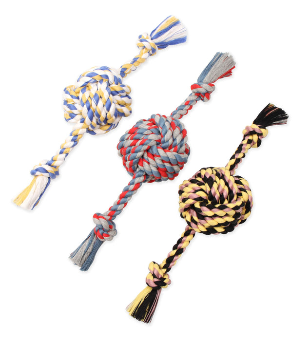 FLOSSY CHEWS MONKEY FIST BALL W/ROPE ENDS
