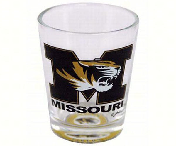 NCAA Missouri Tigers Shotglass Bullseye Bottom
