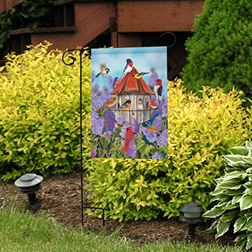 Birds and Lilacs Garden Flag