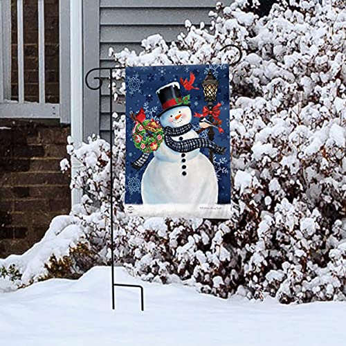 Snowman Holiday Cheer Garden Flag
