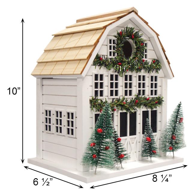 Holly Cottage Birdhouse - White