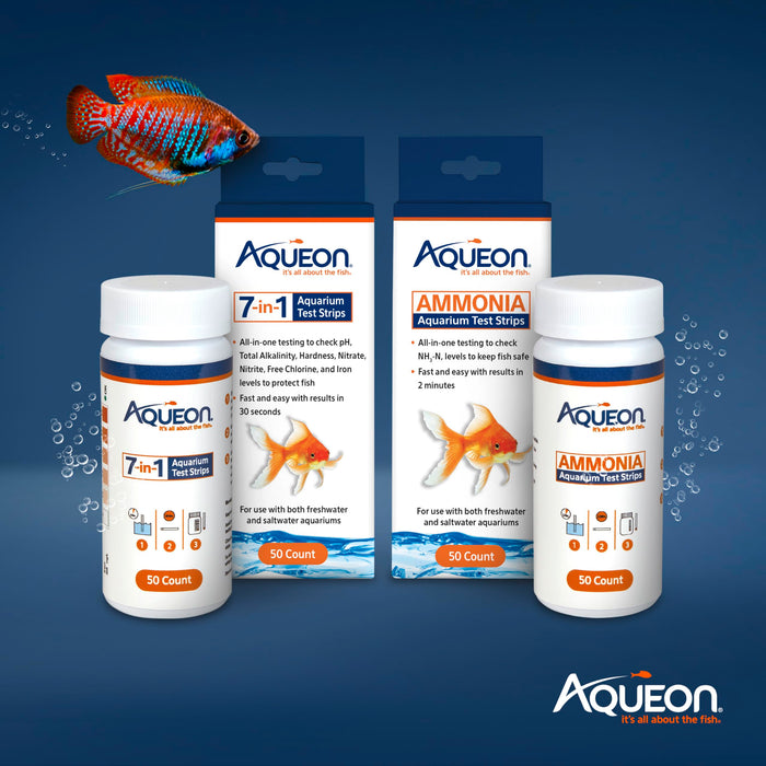 AQUEON 7 IN 1 AQUARIUM TEST STRIPS