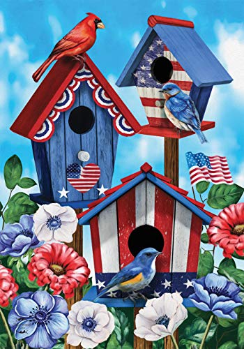 American Birdhouses Garden Flag