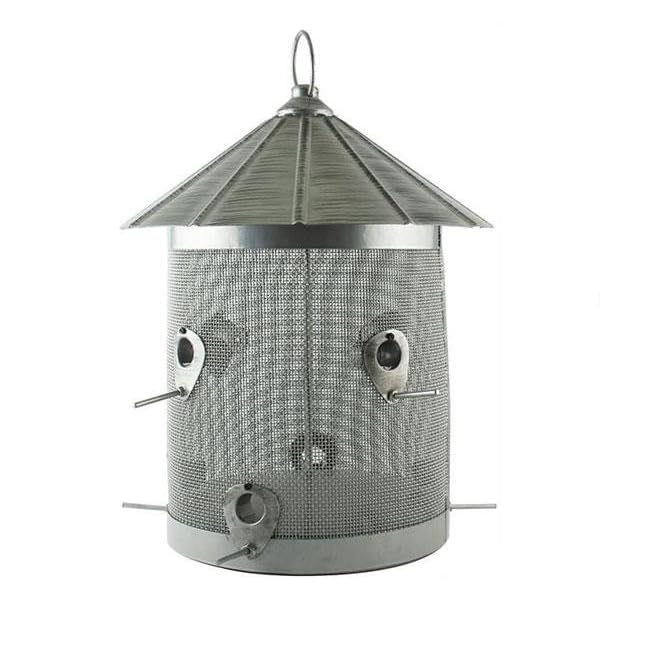 AUDUBON RUSTIC FARMHOUSE GALVANIZED SILO COMBO FEEDER