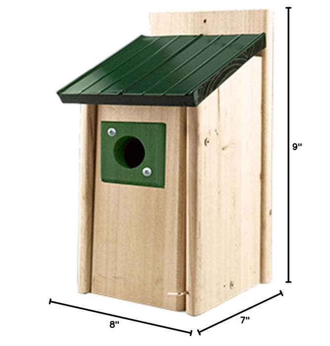 AUDUBON LAKE & CABIN BLUEBIRD HOUSE W/PREDATOR GUARD