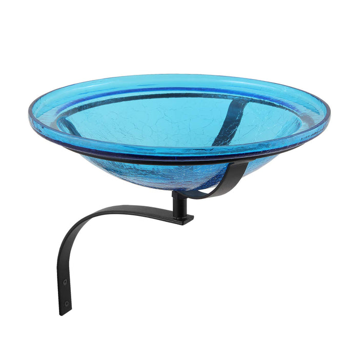 Achla Designs 12" Teal Crackle Birdbath- Wall Mount Bracket