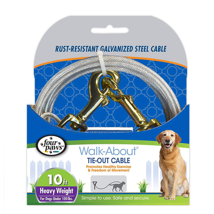 FOUR PAWS WALK-ABOUT TIE-OUT CABLE HEAVY WEIGHT