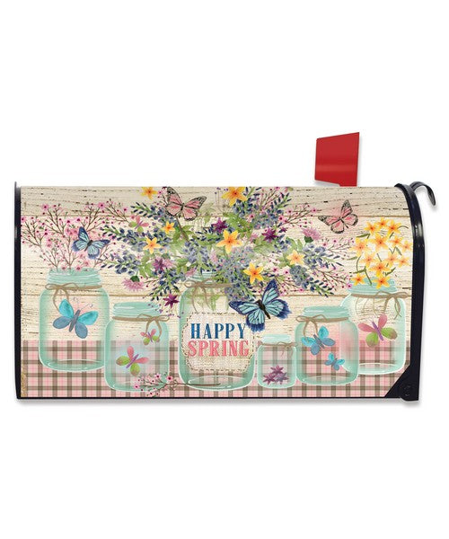 Happy Spring Mason Jar Mailbox