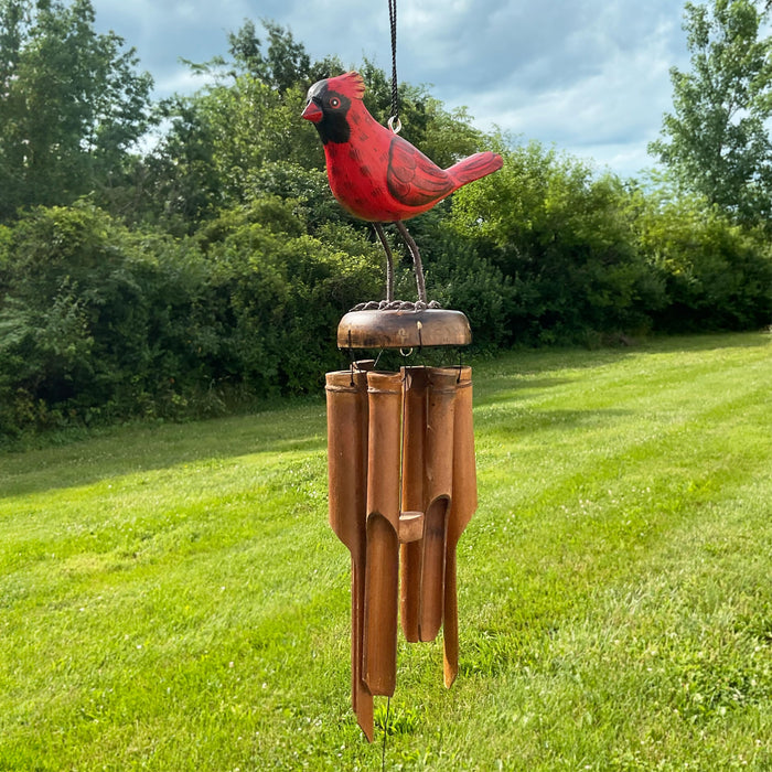 Bobbo from Songbird Essentials Cardinal Bamboo Wind Chime