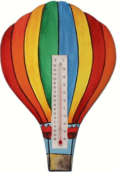 Bobbo from Songbird Essentials Hot Air Balloon with Vertical Stripes Small Window Thermometer