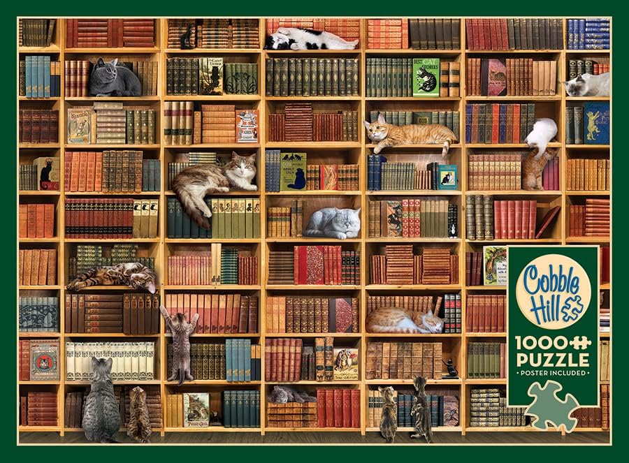 The Cat Library Puzzle 1000 pc