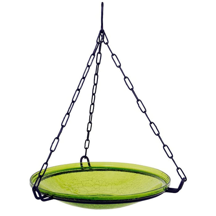 Achla Designs 14" Fern Green Crackle Birdbath- Rail Mount Bracket