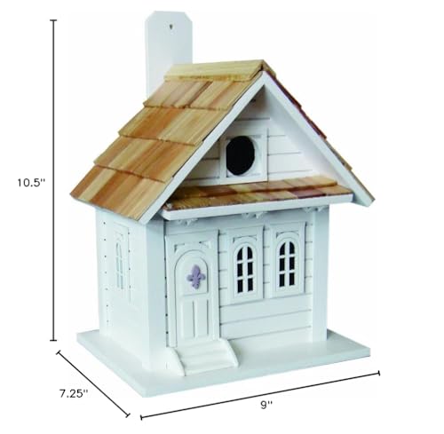 Home Bazaar Shotgun Cottage Birdhouse - White