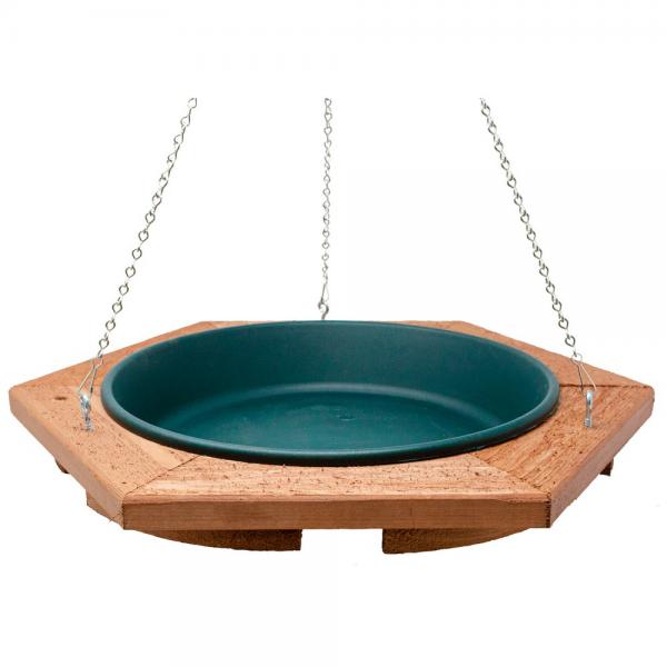BIRD BATHS: Mini Hanging Bird Bath Green