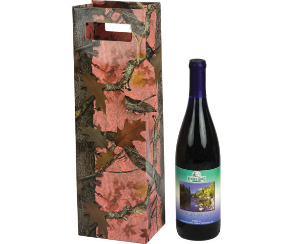 Pink Camo Wine Gift Bag