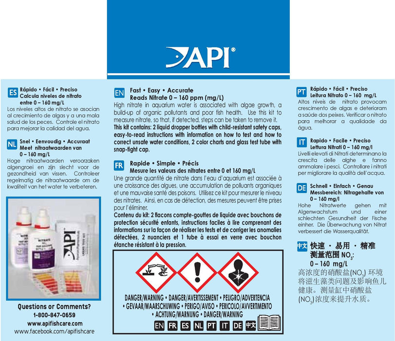 API NITRATE TEST KIT FOR FRESH & SALTWATER