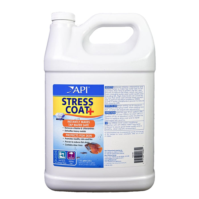 API Stress Coat Water Conditioner, Makes tap Water Safe, Replaces fish's Protective Coat Damaged by handling or Fish Fighting, Use When Adding or Changing Water, Adding Fish and When Fish are Injured