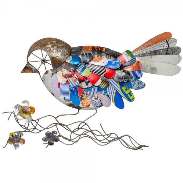 Blue Handworks Gift Essentials Upcycled Metal Bird Wall Decor