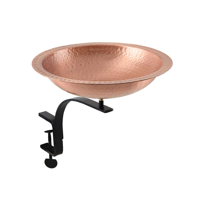 Achla Designs Hammered Solid Copper Birdbath- Rail Mount Bracket