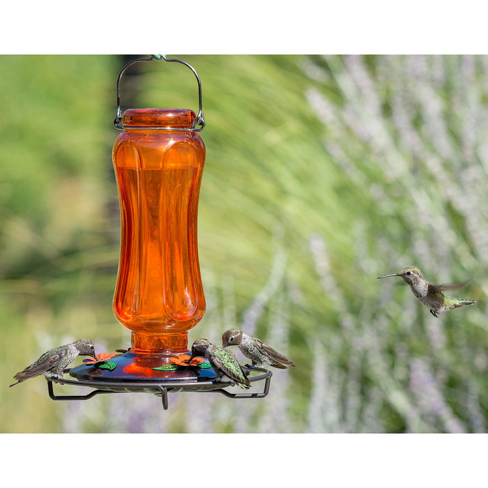 Vintage Carnival Glass Oriole Feeder