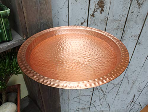 Achla Designs Hammered Solid Copper Birdbath- Wall Mount Bracket