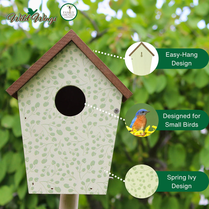DECORATIVE BLUEBIRD HOUSE - SPRING IVY