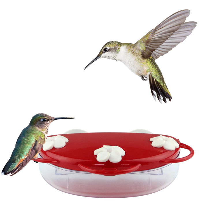 TRADITIONAL PLASTIC WINDOW HUMMINGBIRD FEEDER