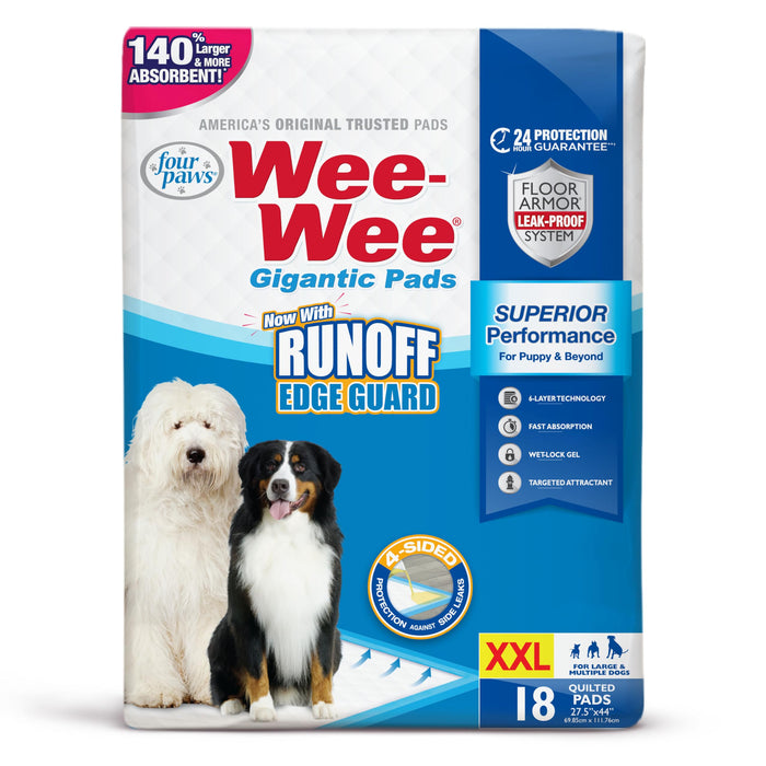 WEE-WEE PADS WITH BARRIER EDGE GIGANTIC
