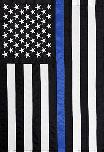 Thin Blue Line Embroidered House Flag