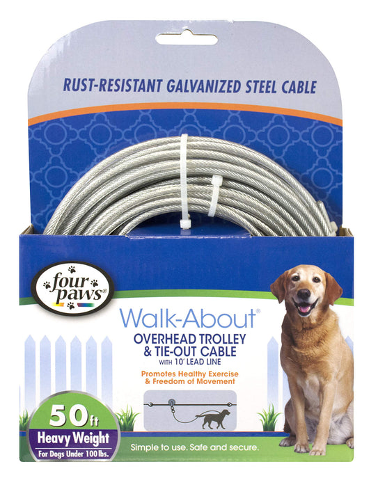 FOUR PAWS WALK-ABOUT TROLLEY & CABLE HEAVY WEIGHT