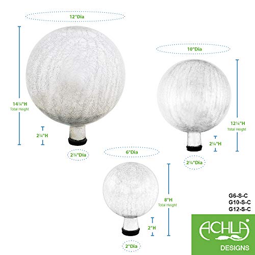 Achla Designs 12" Gazing Globe, Silver
