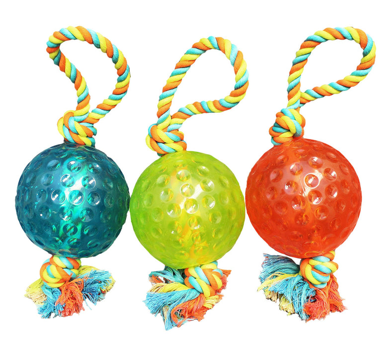 CHOMPER ROPE TUG TOY W/TPR BALL