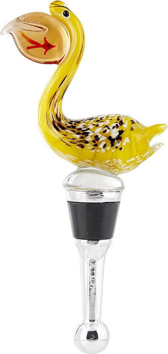 LS Arts Glass Pelican Bottle Stopper