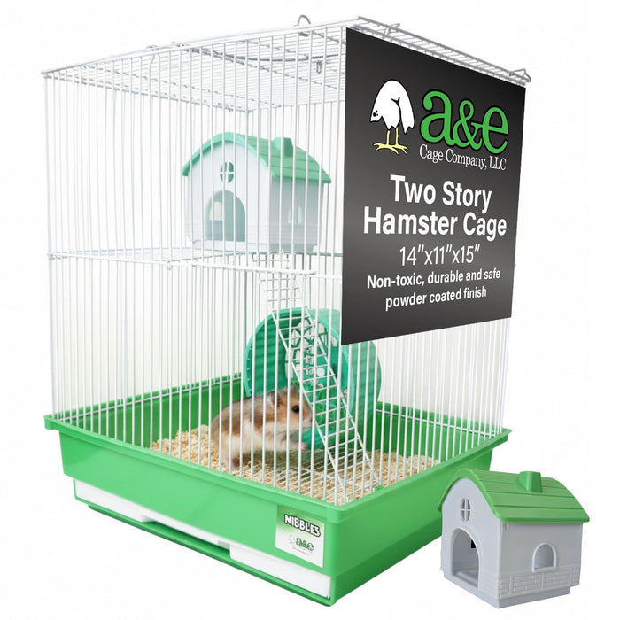 HAMSTER/GERBIL CAGE 2 STORY W/HOUSE & WHEEL SP