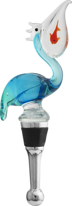 LS Arts Glass Pelican Bottle Stopper