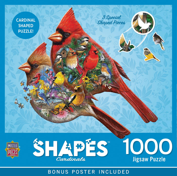 MasterPieces Puzzles Cardinals Shaped Puzzle 1000pc