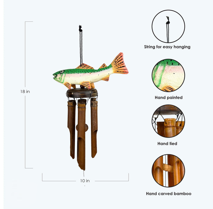 Bobbo from Songbird Essentials Trout Bamboo Wind Chime