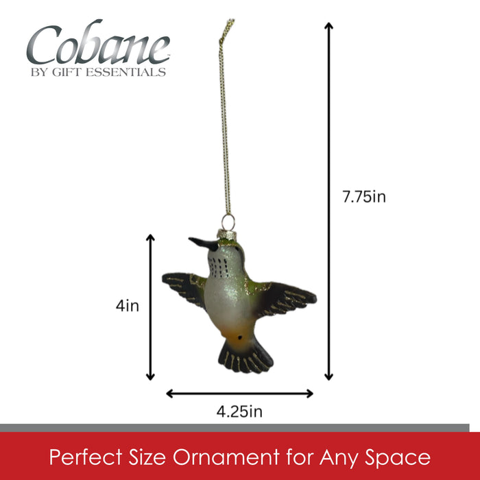 Cobane Studio  Female Ruby Throated Hummingbird Flying Ornament