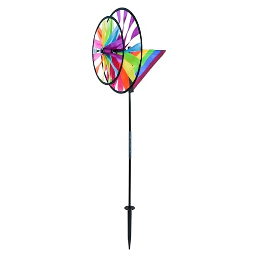 In the Breeze Wheel Spinner with Flag, Outdoor Wind Spinner Décor
