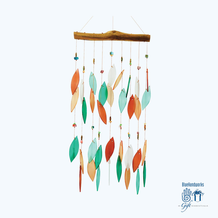 Gift Essentials Blue Handworks Line - Coral and Teal Beaded Glass Chime