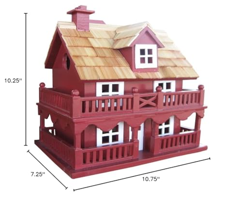 Novelty Cottage Birdhouse - Red